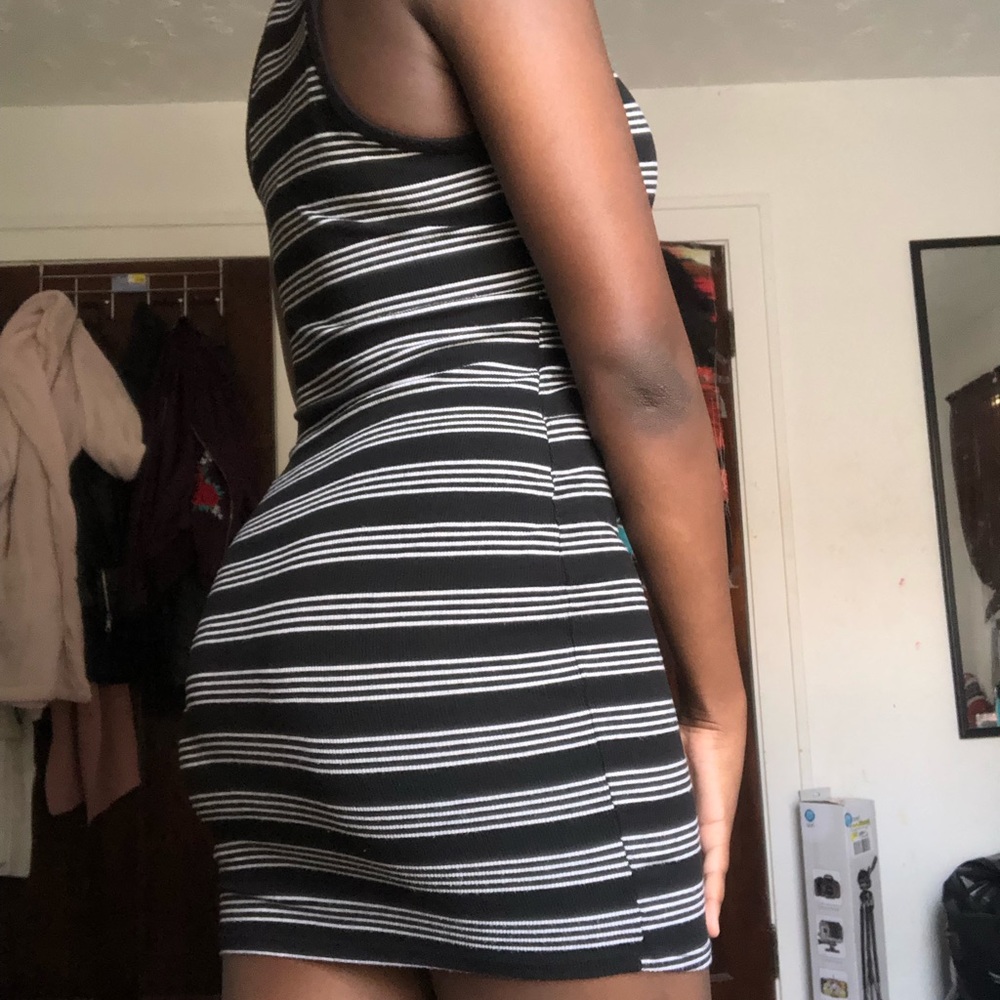 Striped Black Dress